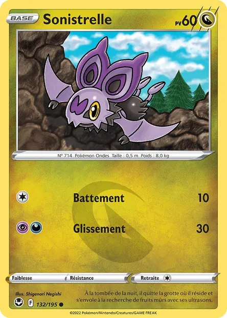 Sonistrelle, carte Pokémon SIT 132 — extension Tempête Argentée