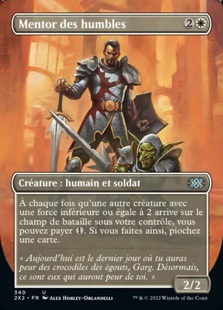Mentor des humbles, carte Magic 2X2 340 — extension Double Masters 2022