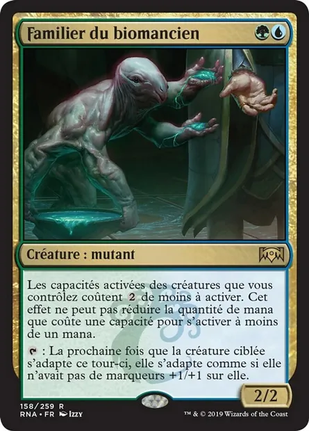 Familier du biomancien, carte Magic RNA 158 — extension L'allégeance de Ravnica