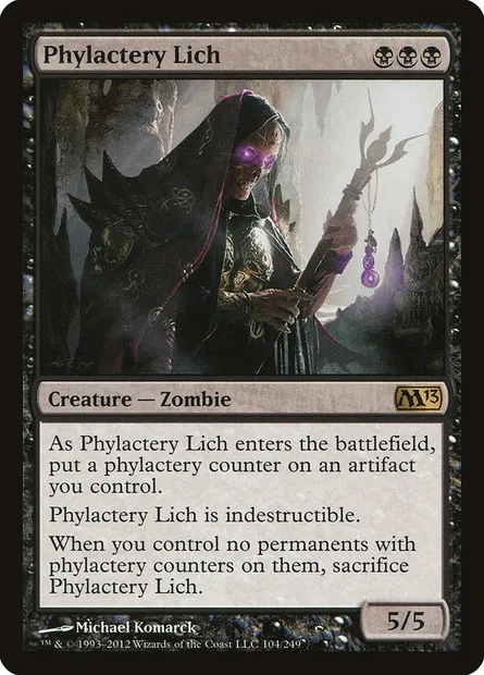 Phylactery Lich, Magic card M13 104 — Magic 2013 set