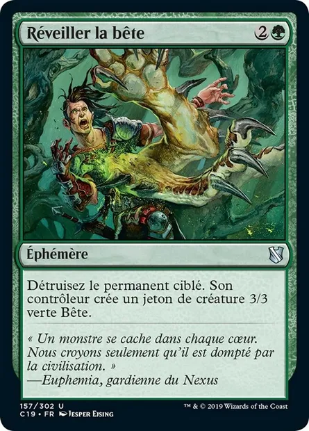 Réveiller la bête, carte Magic C19 157 — extension Commander 2019