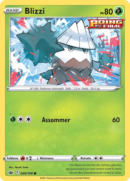 Blizzi, carte Pokémon CRE 9 — extension Règne de Glace