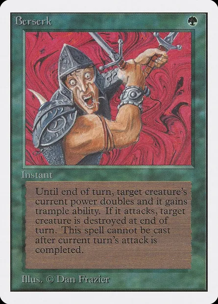 Berserk, Magic card 2ED 186 — Unlimited Edition set