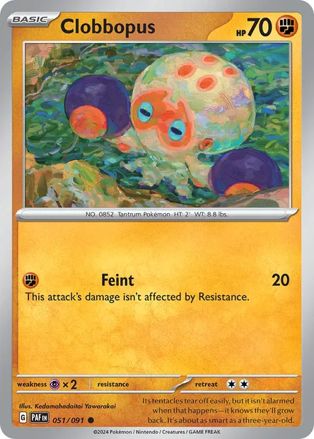Clobbopus, Pokémon card PAF 051 — Paldean Fates set