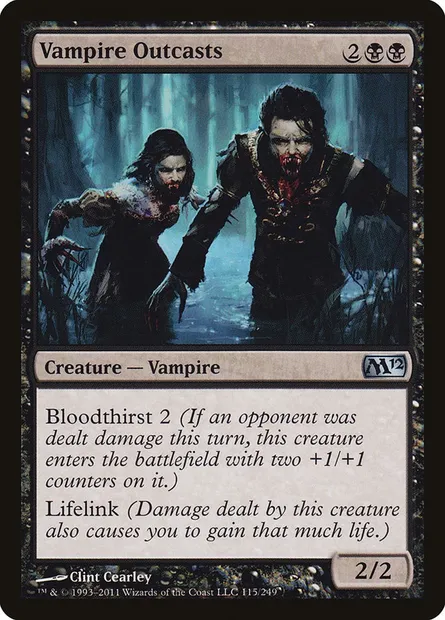 Vampire Outcasts, Magic card M12 115 — Magic 2012 set