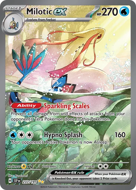 Milotic ex, Pokémon card SSP 237 — Surging Sparks set