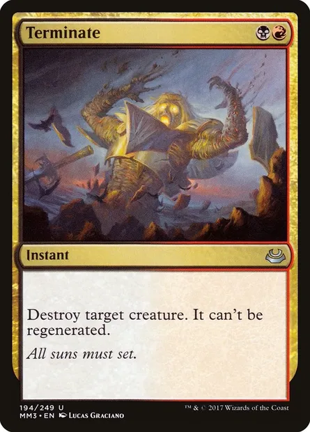 Terminate, Magic card MM3 194 — Modern Masters 2017 set