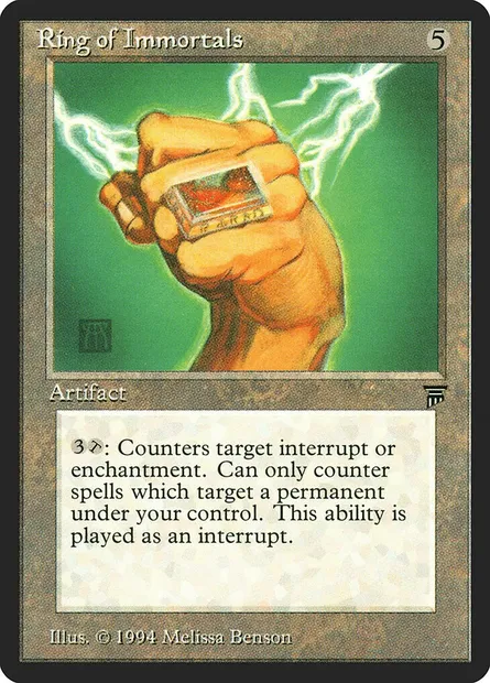 Ring of Immortals, carte Magic LEG 293 — extension Legends