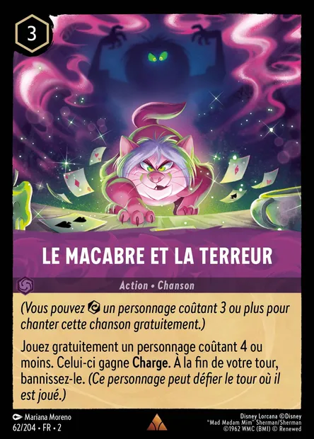 Le macabre et la terreur, carte Disney Lorcana CH2-062 — extension L'Ascension des Floodborn