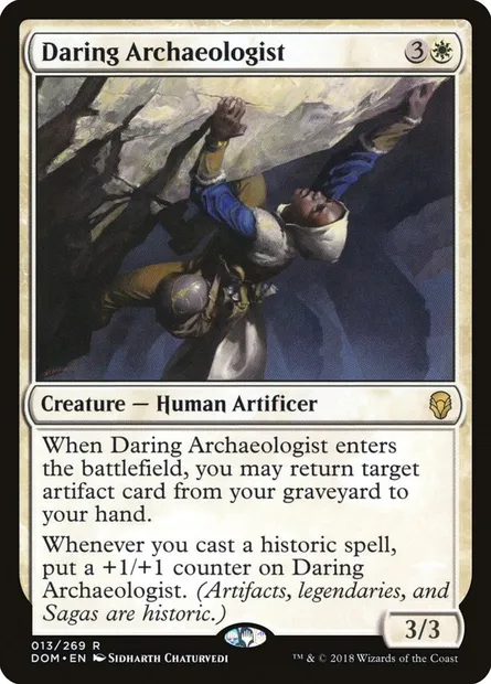 Daring Archaeologist, Magic card DOM 13 — Dominaria set