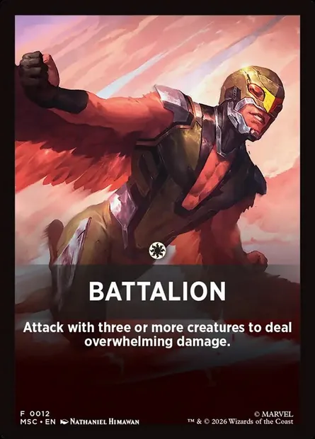 Battalion, carte Magic FMSC 12 — extension Marvel Super Heroes Jumpstart Front Cards