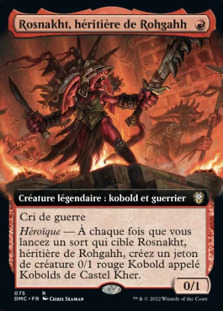 Rosnakht, héritière de Rohgahh, carte Magic DMC 75 — extension Dominaria United Commander