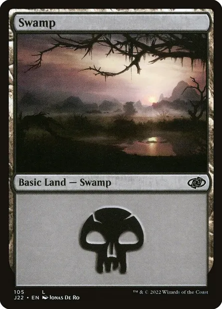 Swamp, Magic card J22 105 — Jumpstart 2022 set
