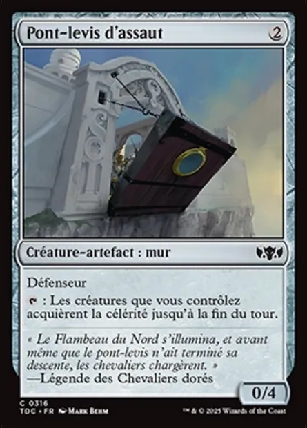 Pont-levis d'assaut, carte Magic TDC 316 — extension Tarkir: Dragonstorm Commander