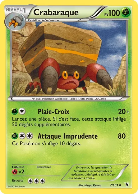 Crabaraque, carte Pokémon NVI 7 — extension Nobles Victoires