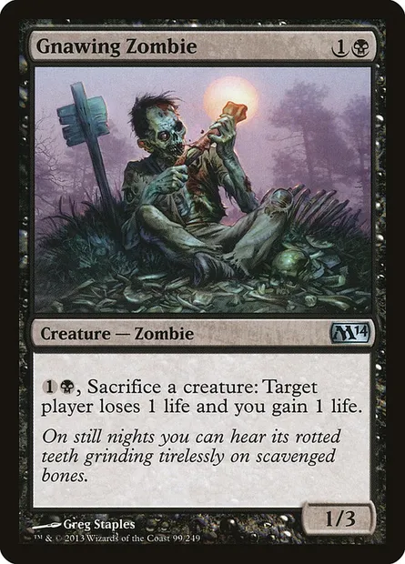 Gnawing Zombie, Magic card M14 99 — Magic 2014 set