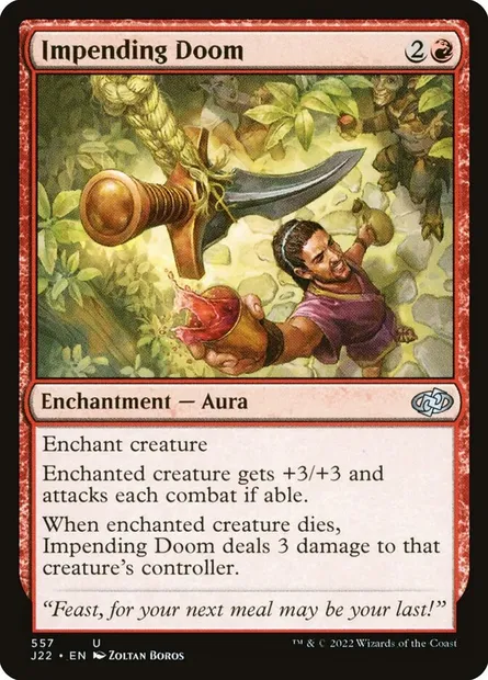 Impending Doom, Magic card J22 557 — Jumpstart 2022 set