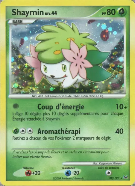 Shaymin, carte Pokémon PL 38 — extension Platine