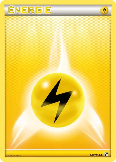 Énergie Électrique, carte Pokémon BLW 108 — extension Noir & Blanc