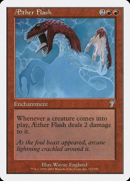 Flash d'Aether, carte Magic 7ED 172 — extension Septième Edition