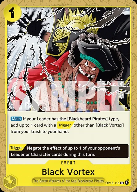Black Vortex, One Piece card OP16-115 — THE TIME OF BATTLE set