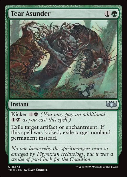 Tear Asunder, Magic card TDC 273 — Tarkir: Dragonstorm Commander set