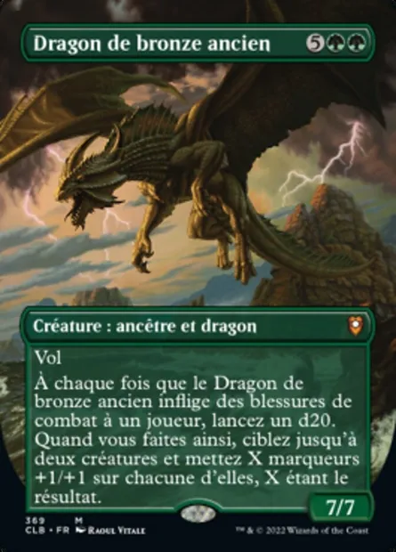 Dragon de bronze ancien, carte Magic CLB 369 — extension Commander Légendes : la bataille de la Porte de Baldur