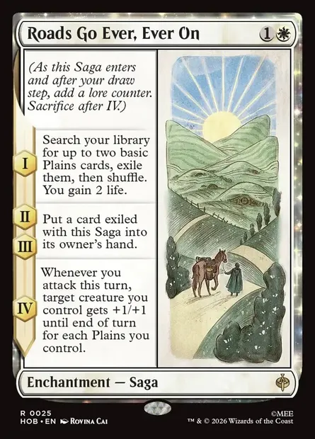 Roads Go Ever, Ever On, Magic card HOB 25 — The Hobbit set