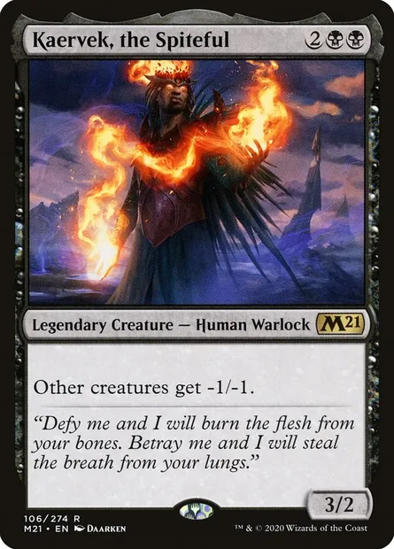 Kaervek, the Spiteful, Magic card M21 106 — Core Set 2021 set