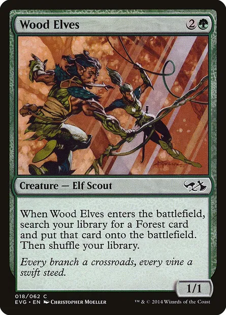 Elfe des bois, carte Magic EVG 18 — extension Duel Decks Anthology: Elves vs. Goblins