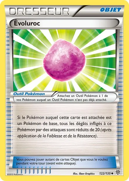 Évoluroc, carte Pokémon PLS 122 — extension Tempète Plasma
