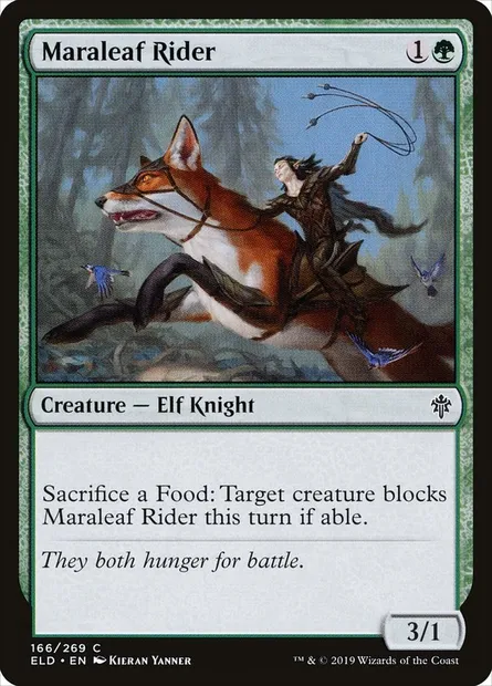 Maraleaf Rider, Magic card ELD 166 — Throne of Eldraine set