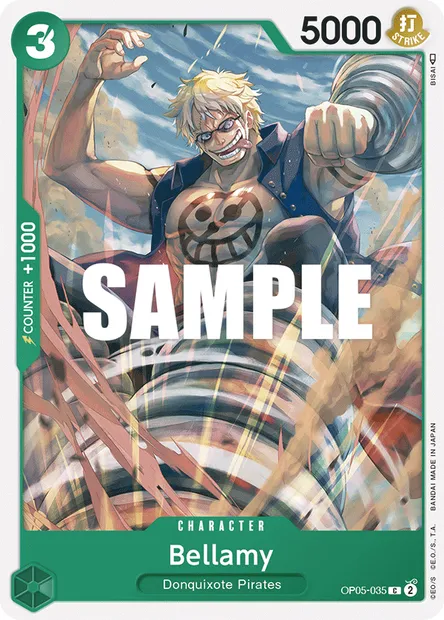 Bellamy, One Piece card OP05-035 — AWAKENING OF THE NEW ERA set