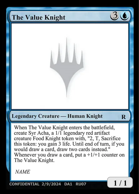 The Value Knight, Magic card UNK RU07a — Unknown Event set