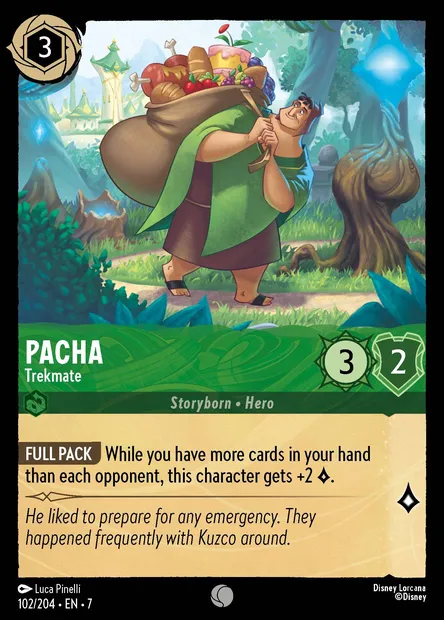 Pacha - Trekmate, Disney Lorcana card CH7-102 — Archazia's Island set