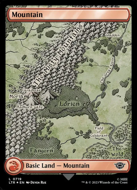 Mountain, Magic card LTR 719 — The Lord of the Rings: Tales of Middle-earth set