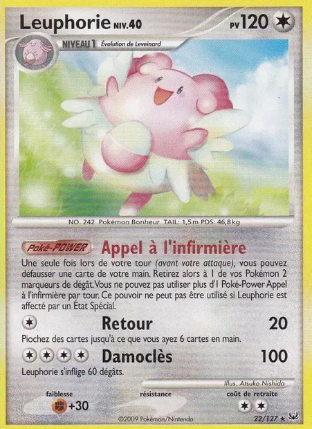 Leuphorie, carte Pokémon PL 22 — extension Platine