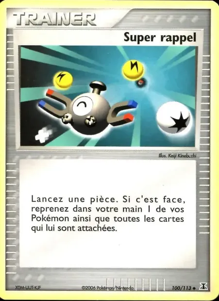 Super rappel, carte Pokémon DS 100 — extension EX Espèces Delta