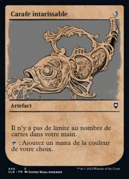 Carafe intarissable, carte Magic CLB 444 — extension Commander Légendes : la bataille de la Porte de Baldur