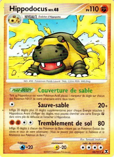 Hippodocus Niv. 48, carte Pokémon RR 25 — extension Rivaux Émergeants