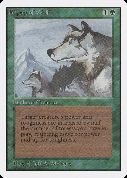 Aspect du loup, carte Magic 2ED 185 — extension Unlimited Edition