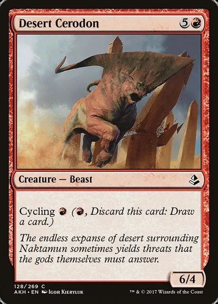 Desert Cerodon, Magic card AKH 128 — Amonkhet set