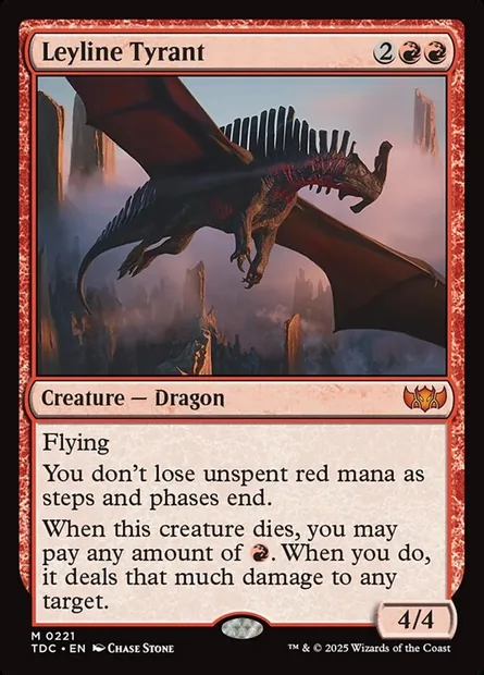 Leyline Tyrant, Magic card TDC 221 — Tarkir: Dragonstorm Commander set