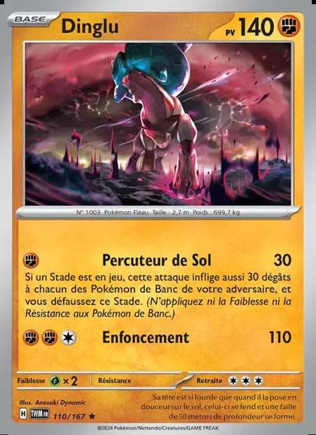 Dinglu, carte Pokémon TWM 110 — extension Mascarade Crépusculaire