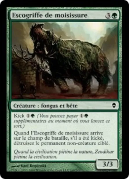Escogriffe de moisissure, carte Magic ZEN 169 — extension Zendikar