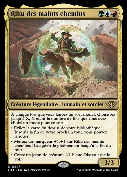 Riku des maints chemins, carte Magic OTJ 227 — extension Outlaws of Thunder Junction