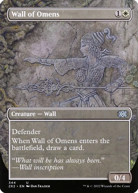 Wall of Omens, Magic card 2X2 344 — Double Masters 2022 set