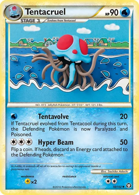 Tentacruel, Pokémon card TM 50 — Triumphant set