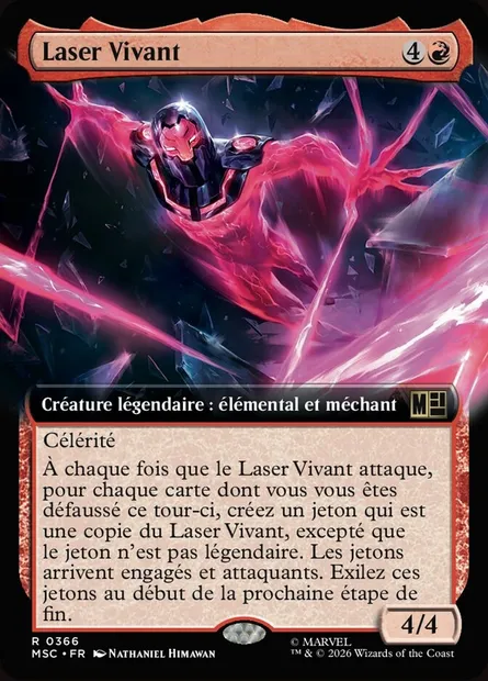 Laser Vivant, carte Magic MSC 366 — extension Marvel Super Heroes Commander