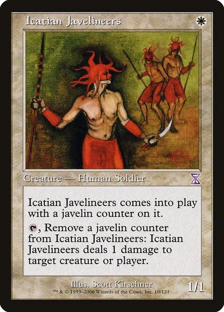 Javeliniers icatians, carte Magic TSB 10 — extension Time Spiral Timeshifted